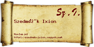 Szedmák Ixion névjegykártya